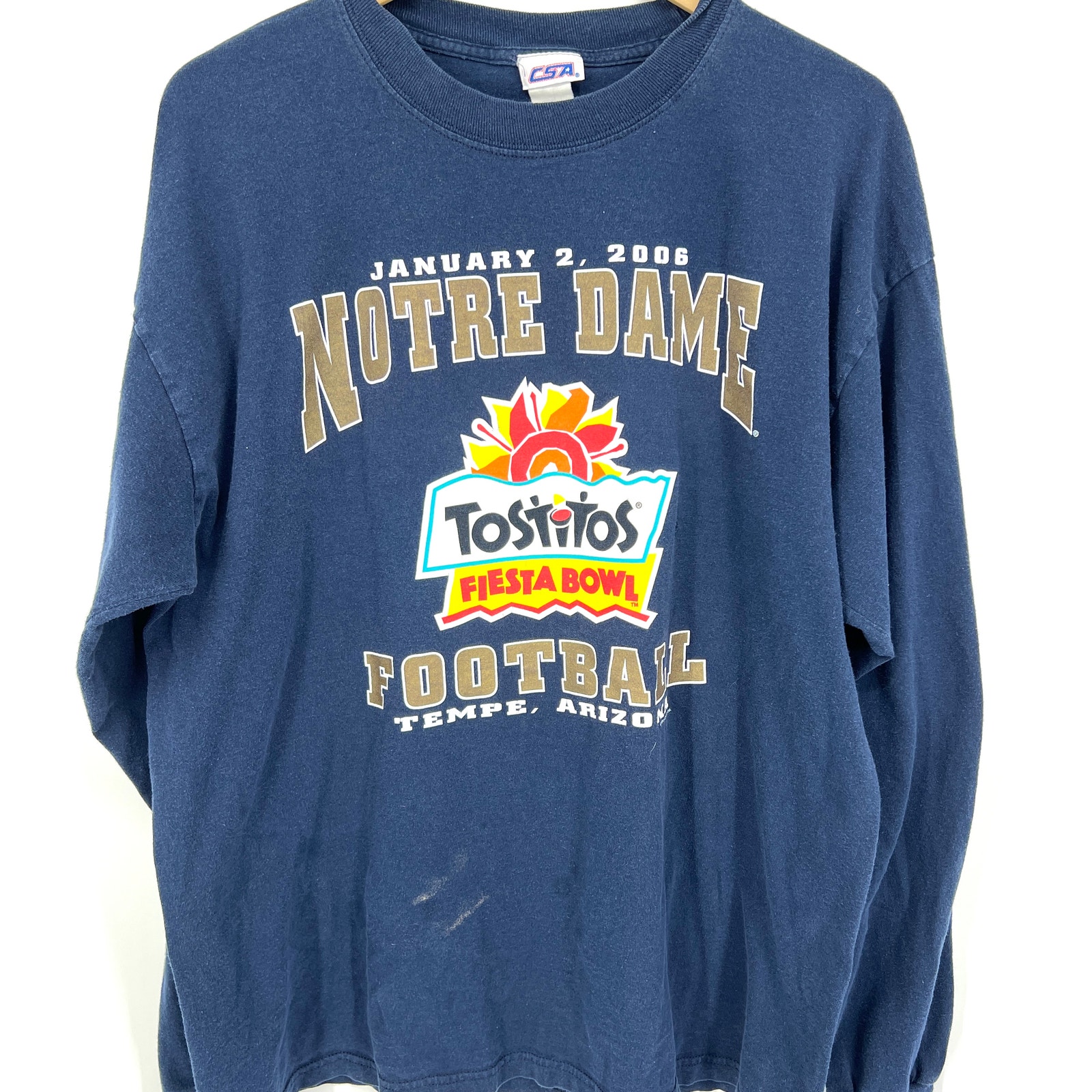 Notre Dame Tostitos Fiesta Bowl Football T Shirt Xl Read